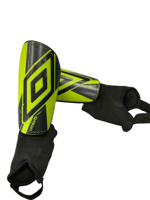 Vist Large View of Product Image Which is Used Umbro Soccer Shin Guards Youth Yellow MD