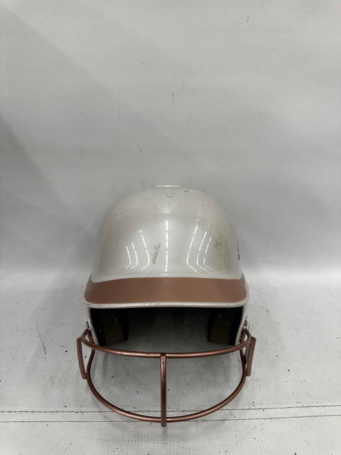 Vist Large View of Product Image Which is Used Adidas WHITE/PINK Batting Helmet w/Mask White SM