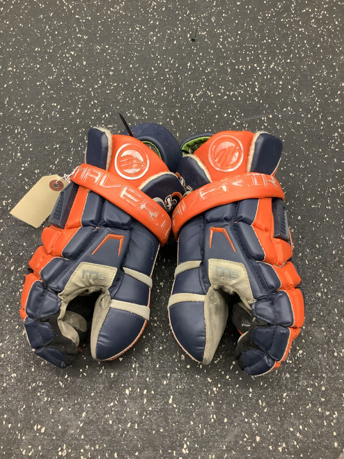 Vist Large View of Product Image Which is Used Maverik M5 GOAL LAX Goalie Gloves M Maroon MD