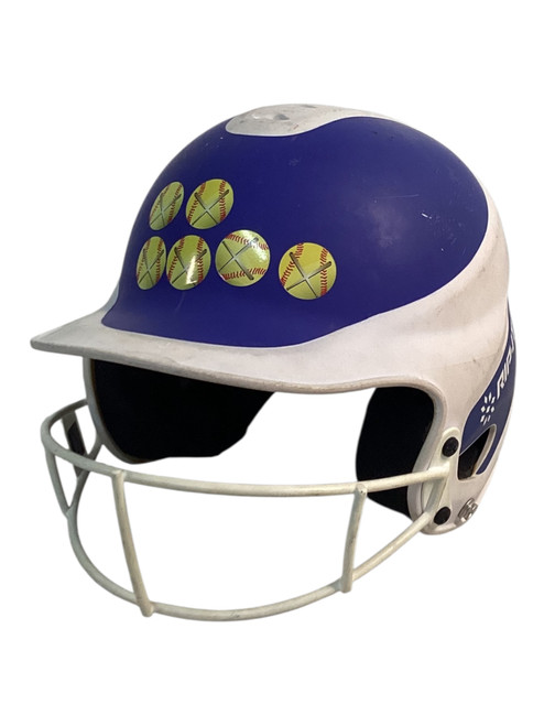 Vist Large View of Product Image Which is Used RIP-IT BATTING HELMET W/MASK Batting Helmet w/Mask Royal Blue MD