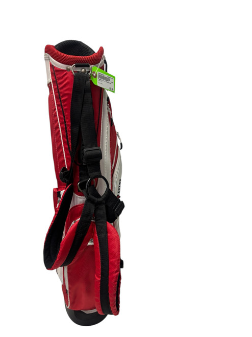 Vist Large View of Product Image Which is Used Powerbilt Jr Golf Stand Bag Red 30"