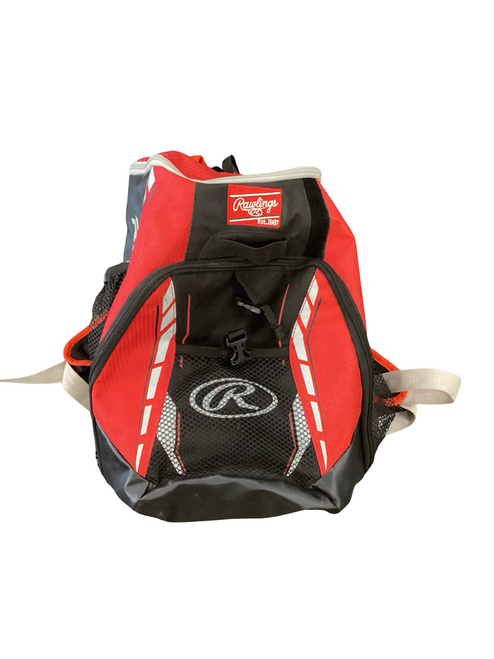Vist Large View of Product Image Which is Used Rawlings BACKPACK BAG BB/SB Player Carry Bag Black And Red