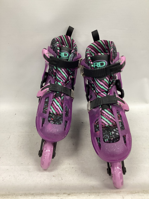 Vist Large View of Product Image Which is Used Rollerblade MICROBLADE Junior Rec Fitness Skates Purple Adjustable