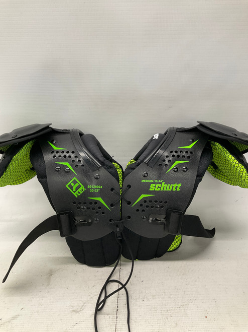 Vist Large View of Product Image Which is Used Schutt 80120004 Y FLEX FB Shoulder Pads Black MD