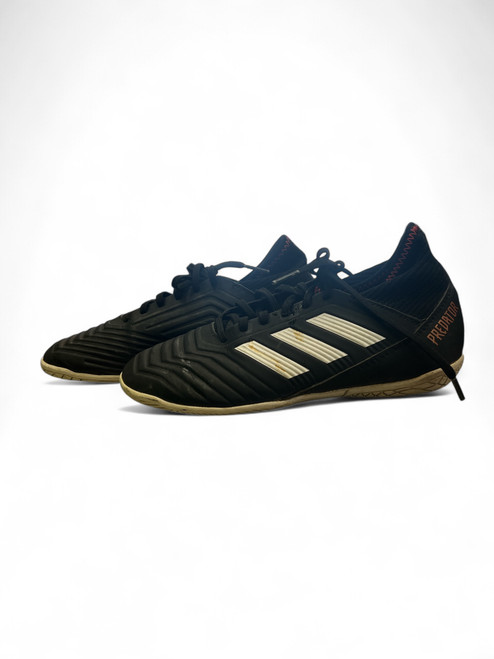 Vist Large View of Product Image Which is Used Adidas Soccer Indoor Shoes Black Junior 04