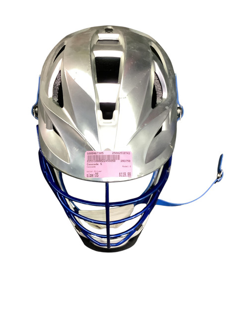 Vist Large View of Product Image Which is Used Cascade S Lacrosse Helmet Silver One Size