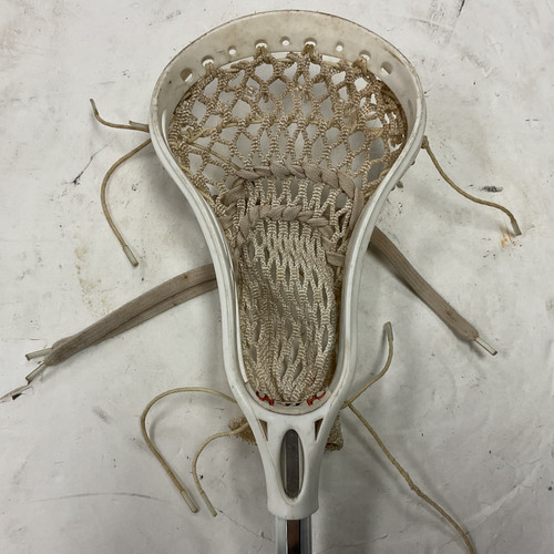 Vist Large View of Product Image Which is Used Warrior MINI EVO PRO 33” Jr Atk/Mid Complete Stick White