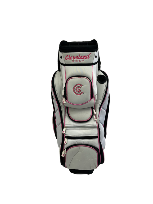 Vist Large View of Product Image Which is Used Cleveland Ladies White and Pink Cart Bag