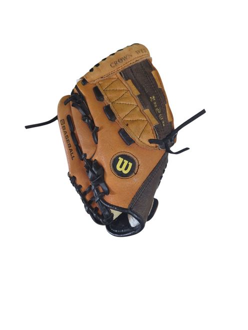 Vist Large View of Product Image Which is Used Wilson PR BB/SB Glove RH Throw Tan And Black 10 1/2"