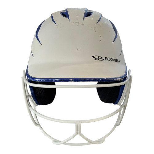 Vist Large View of Product Image Which is Used BoomBah BBH2SP Batting Helmet No Mask White One Size