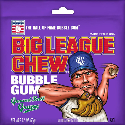 Vist Large View of Product Image Which is New Big League Chew- Ground Ball Grape