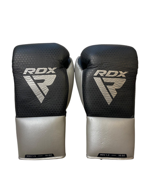 Vist Large View of Product Image Which is New RDX K1 Mark Pro Fight Boxing Glove 10 oz Sliver