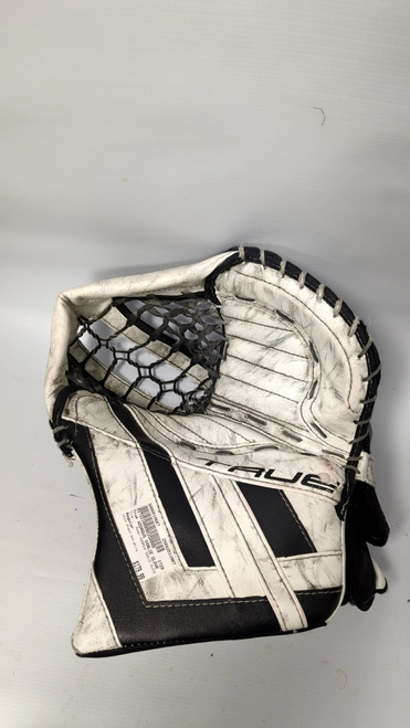 Vist Large View of Product Image Which is Used True HZDRDUS GOALIE GLOVE Senior Goalie Catcher Black And White