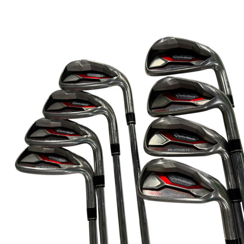 Used Taylormade AERO BURNER HL Mens Iron Set RH 4I-GW Stiff Flex Steel 11406-S000106646 Vist Large View of Product Image Which is Used Taylormade AERO BURNER HL Mens Iron Set RH 4I-GW Stiff Flex Steel