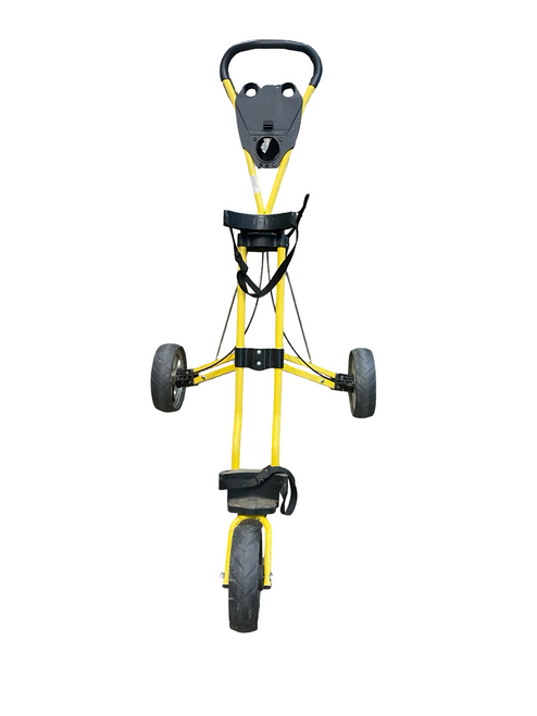 Vist Large View of Product Image Which is Used YELLOW PULL CART Golf Cart 3 Wheel