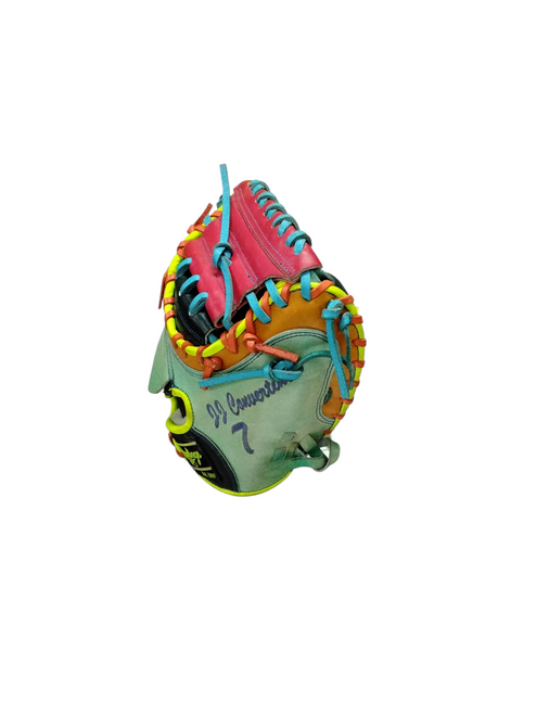 Vist Large View of Product Image Which is Used Rawlings PROSCM43-23 BB/SB Catchers RH Throw Black 34"