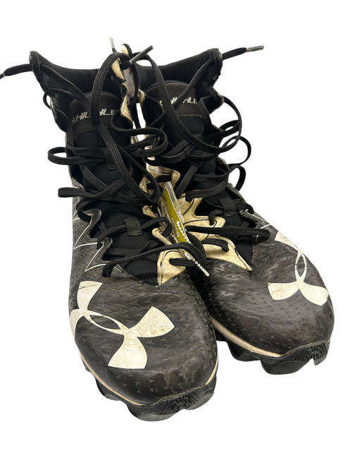 Vist Large View of Product Image Which is Used Under Armour Adult FB Cleats Black Senior 7.5