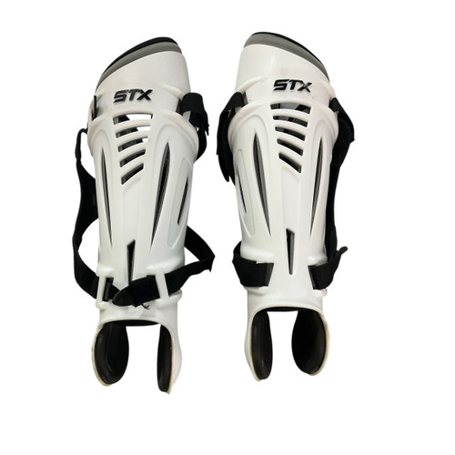Vist Large View of Product Image Which is Used STX BLAST 2 FH Shin Guards White 13"