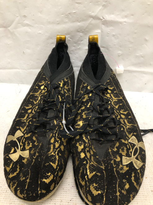Vist Large View of Product Image Which is Used Under Armour Adult FB Cleats Black Senior 14