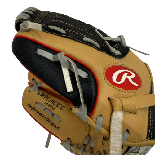 Vist Large View of Product Image Which is Used Rawlings PLAYERS SERIES BB/SB Glove LH Throw Gold 10"