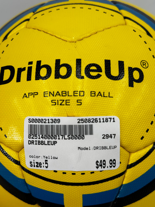 Used DRIBBLEUP All Size Soccer Ball Yellow 5 11871-S000021309 Vist Large View of Product Image Which is Used DRIBBLEUP All Size Soccer Ball Yellow 5