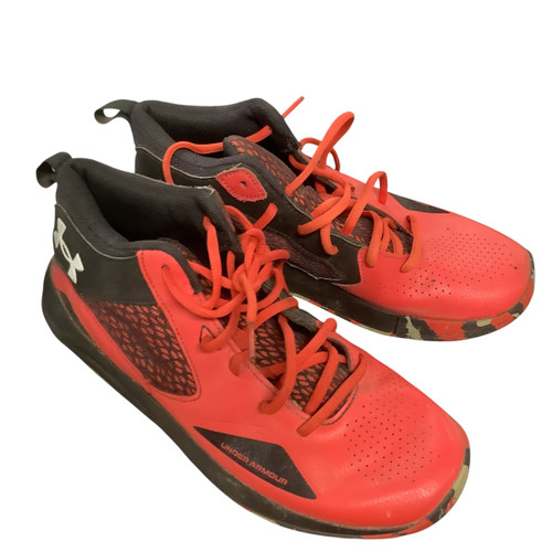 Vist Large View of Product Image Which is Used Under Armour LOCKDOWN 5 Basketball Shoes M Black And Red Senior 9