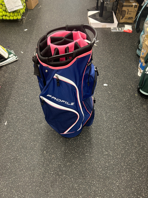 Vist Large View of Product Image Which is Used Wilson PROFILE Womens Cart Bag Navy Blue