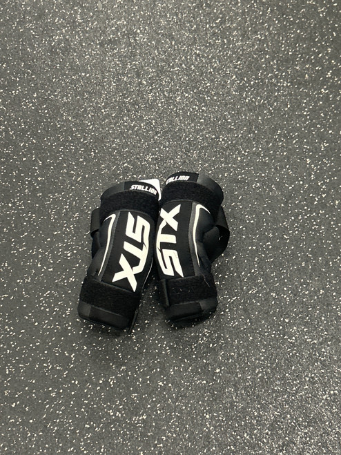 Vist Large View of Product Image Which is Used STX STALLION 75 ELS SM Lacrosse Arm Pads/Guards Black SM