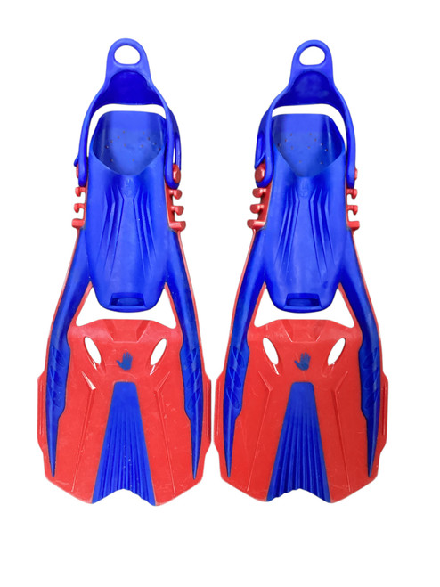 Vist Large View of Product Image Which is Used Body Glove Underwater Fins Royal Blue And Red S/M