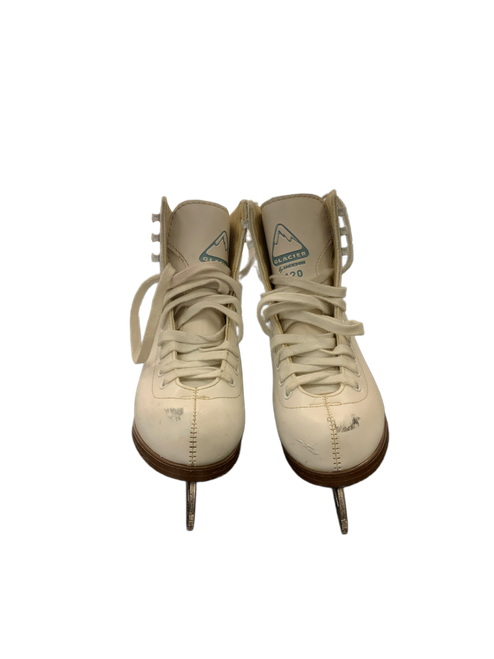 Vist Large View of Product Image Which is Used Riedell GLACIER Girls Figure Skate White Junior 03