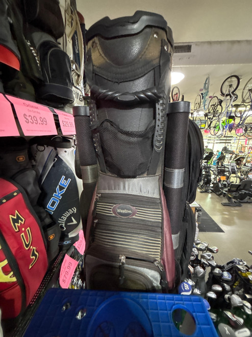 Vist Large View of Product Image Which is Used WESTON CART BAG Mens Cart Bag Black