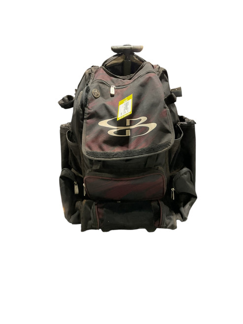 Vist Large View of Product Image Which is Used BoomBah BLACK/MAROON ROLLING BAG BB/SB Player Wheeled Bag Black