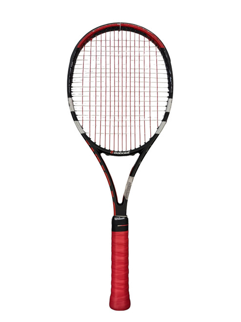Vist Large View of Product Image Which is Used Babolat PURE STORM TOUR Adult Tennis Racquet Red 4 3/8"