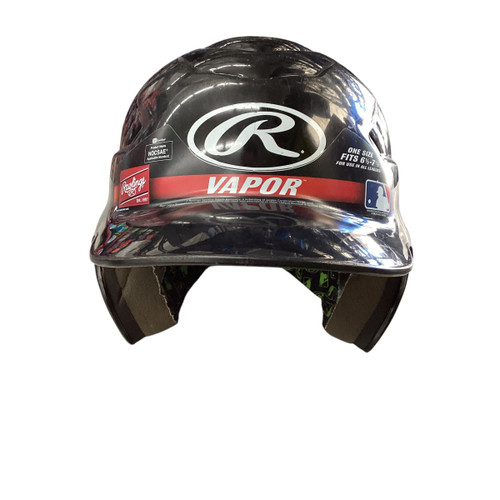Vist Large View of Product Image Which is Used Rawlings BASEBALL HELMET Batting Helmet No Mask Black One Size