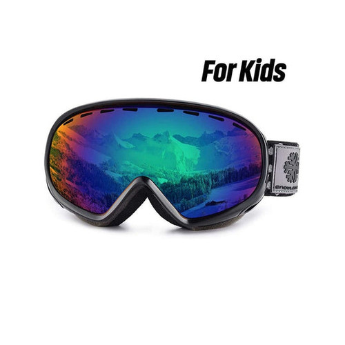 Vist Large View of Product Image Which is Snowledge Nova Youth Goggles Black/Green #NOVAHB126