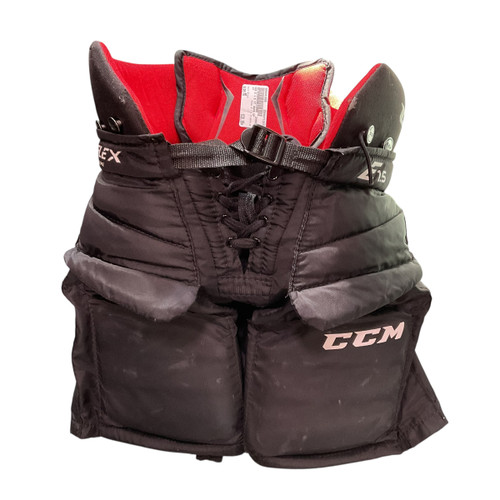 Vist Large View of Product Image Which is Used CCM E 1.5 YT OSFA GP Youth Goalie Pant Black MD