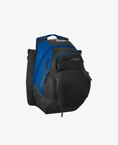 Vist Large View of Product Image Which is New Demarini Voodoo OG BB/SB Black And Royal Blue Player Backpack