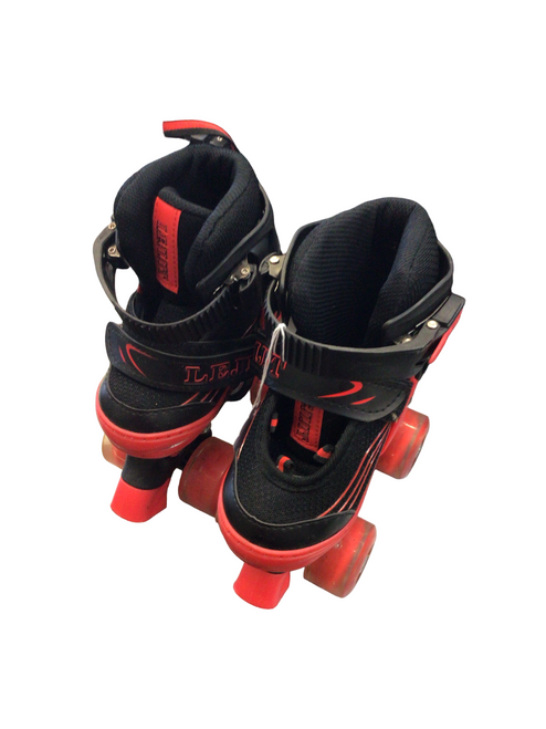 Vist Large View of Product Image Which is Used 8-11C Child Roller Quad Skates Black Adjustable