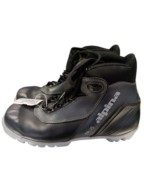 Vist Large View of Product Image Which is Used Alpina Mens NNN XC Ski Boots Black M 07-07.5 / W 08-08.5