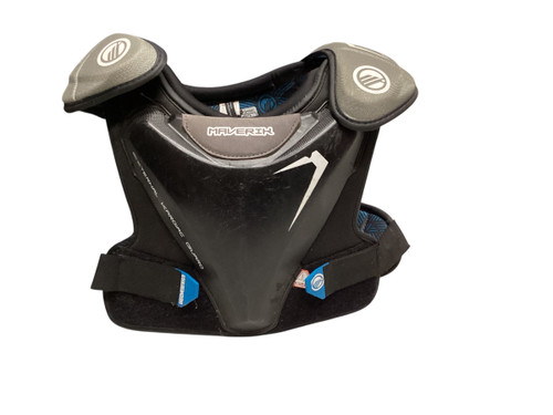 Vist Large View of Product Image Which is Used Maverik CHARGER SP Lacrosse Shoulder Pads Black LG