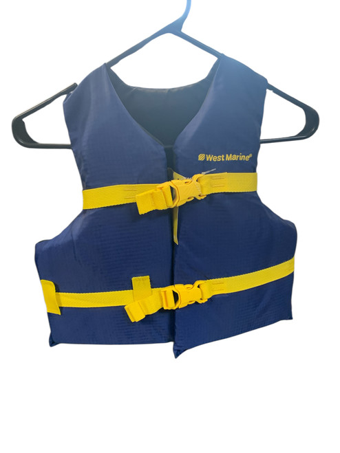 Used Youth PFD Navy Blue Youth 50-90 11842-S000221165 Vist Large View of Product Image Which is Used Youth PFD Navy Blue Youth 50-90