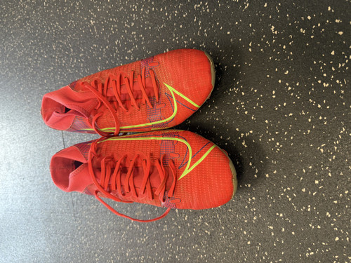 Vist Large View of Product Image Which is Used Nike MERCURIAL Soccer Cleats Orange Senior 10.5