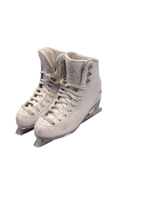 Vist Large View of Product Image Which is Used Jackson 450 FIGURE SKATES Girls Figure Skate White Junior 01