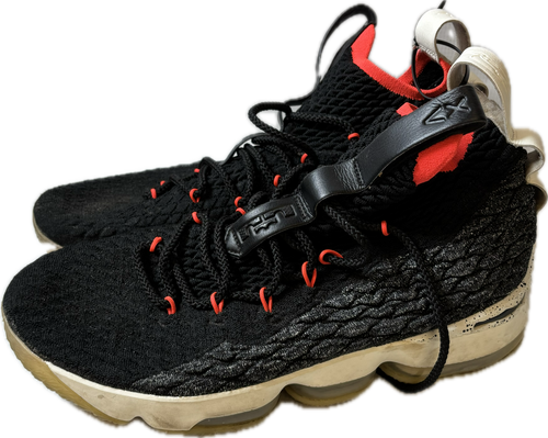 Vist Large View of Product Image Which is Used Nike LEBRON 15 Basketball Shoes M Black Senior 11.5