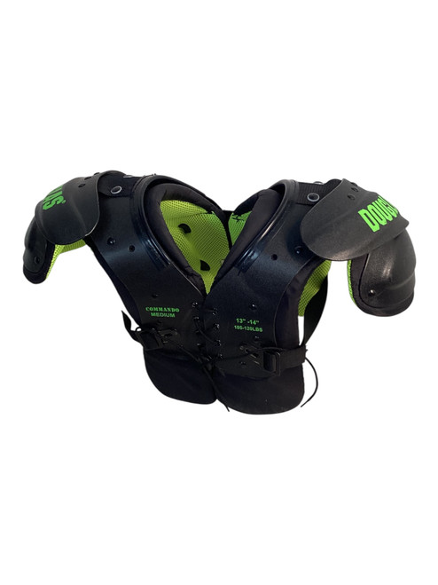 Vist Large View of Product Image Which is Used Douglas COMMANDO FB Shoulder Pads Black MD