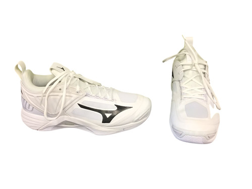 Vist Large View of Product Image Which is Used Mizuno VB Shoes Adult White Senior 10