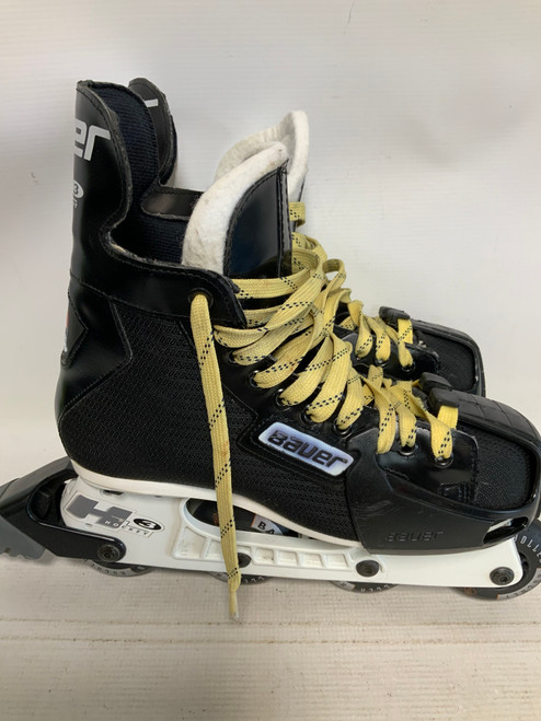 Vist Large View of Product Image Which is Used Bauer H3 ROLLER HOCKEY Senior Aggressive Skates Black Senior 7
