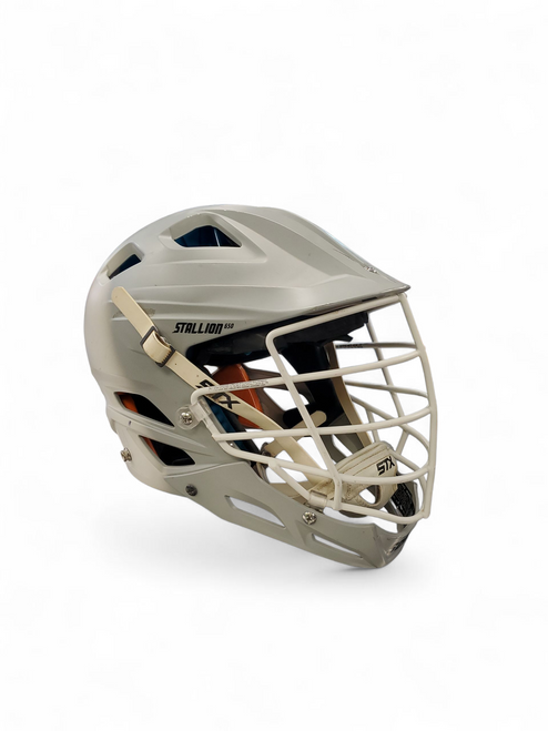 Vist Large View of Product Image Which is Used Schutt STALLION 650 Lacrosse Helmet Silver MD