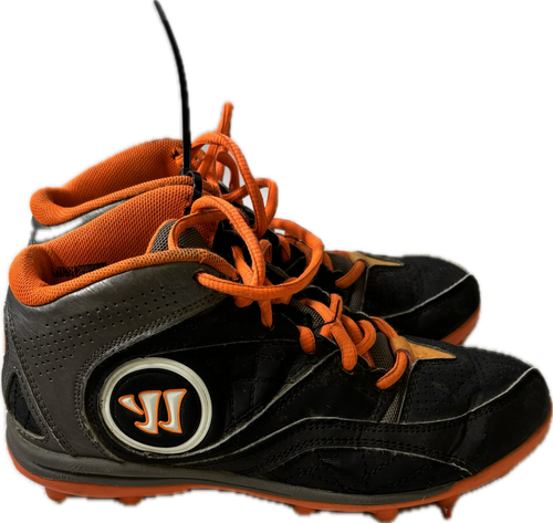 Vist Large View of Product Image Which is Used Warrior LAX Cleats Boys Orange Junior 02