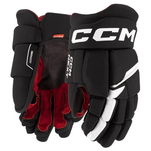 Vist Large View of Product Image Which is New CCM NEXT GLOVE Senior Gloves Black And White 13"